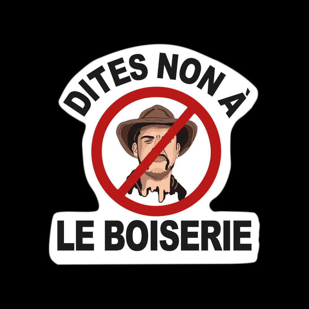 STICKER NON A LE BOISERIE